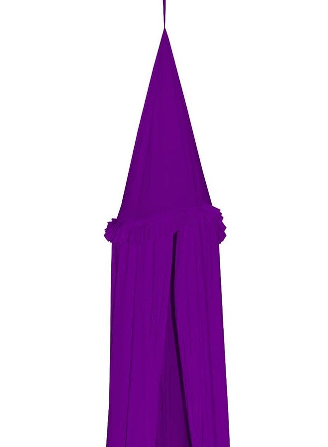 Next Day Art Hanging Canopy Play Tent Without Mat for Kids and Adults Portable Foldable Pom Pom Hanging Mosquito for Girl and Boy Tent House Indoor and Outdoor- Dark Purple - Image 3